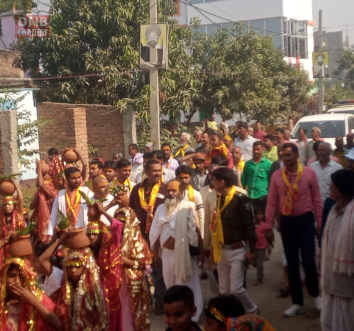 9 दिवसीय श्रीराम महायज्ञ को लेकर निकाली गई भव्य कलश शोभा यात्रा 3
