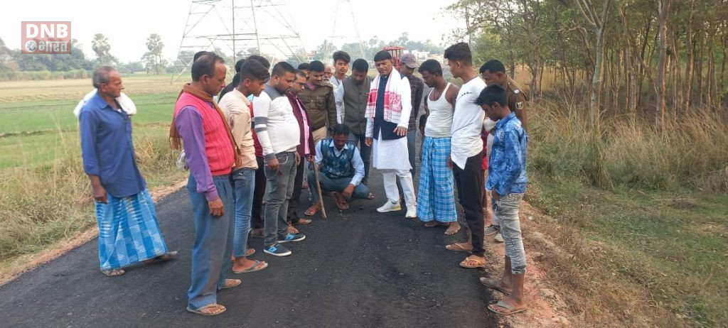 बछवाड़ा विधायक ने सड़क निर्माण का लिया जायजा,कहा सड़क निर्माण में की जा रही है अनियमितता 2