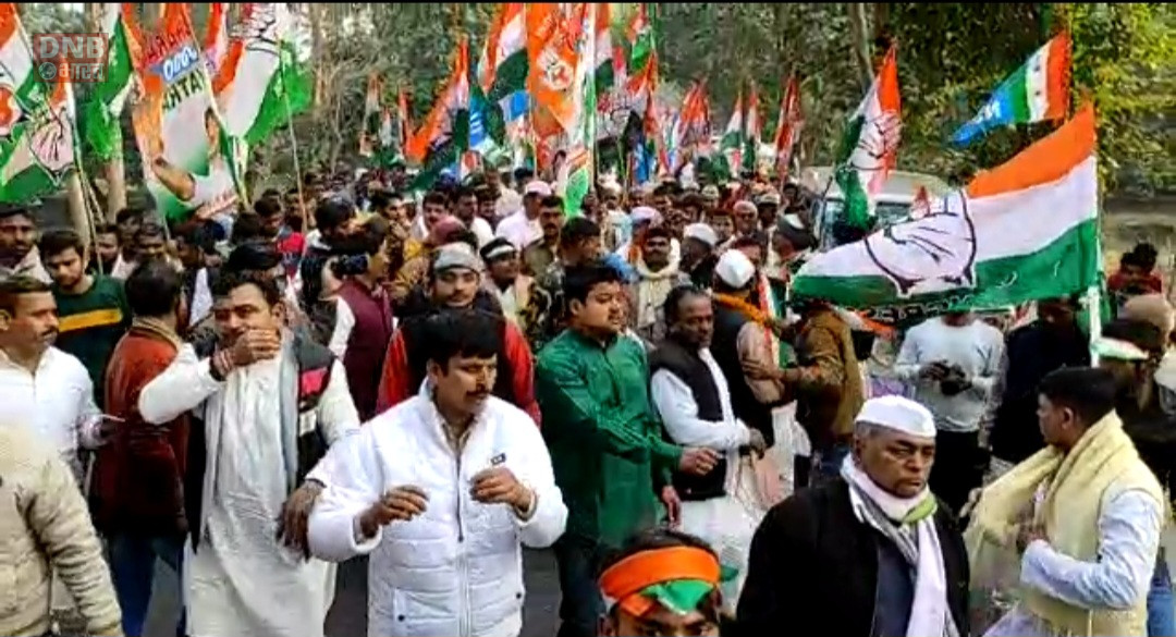 प्रदेश अध्यक्ष अखिलेश सिंह के नेतृत्व में समस्तीपुर पहुंचा भारत जोड़ो यात्रा 2