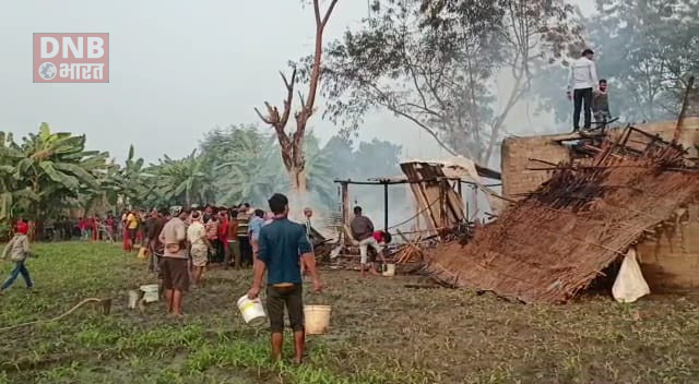 बछवाड़ा में बिजली की शॉट सर्किट से लगी आग में तीन घर समेत हजारो रुपये की संपत्ति जलकर राख 2