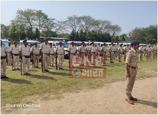 एसपी बेगूसराय योगेन्द्र कुमार ने विभिन्न थानाक्षेत्रों में किया मोटसइकिल से फ्लेग मार्च 2