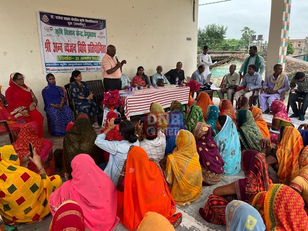 अनाज की उपयोगिता के बारे में वैज्ञानिक व डॉक्टर ने दी जानकारी,गृहिणी महिलाओं ने तैयार किया अलग अलग व्यंजन 3