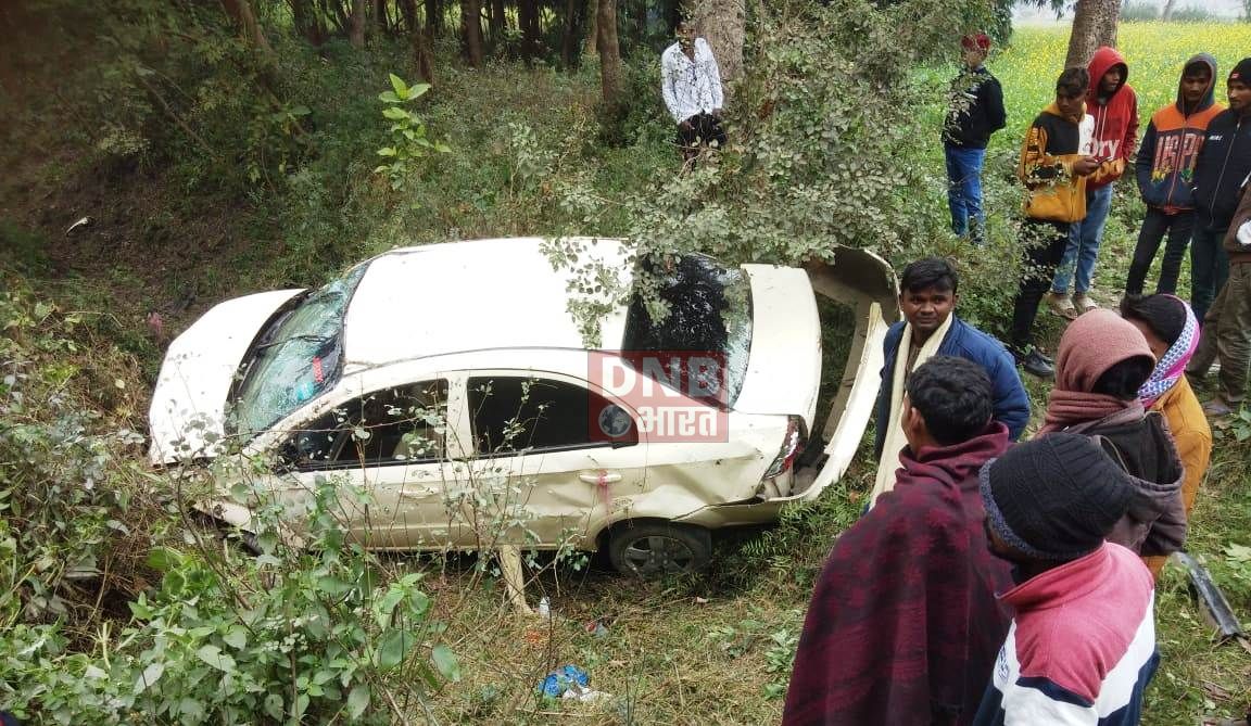 मेघौल कॉलेज के समीप सड़क दुर्घटना में ऑल्टो सवार चार युवक जख्मी 2