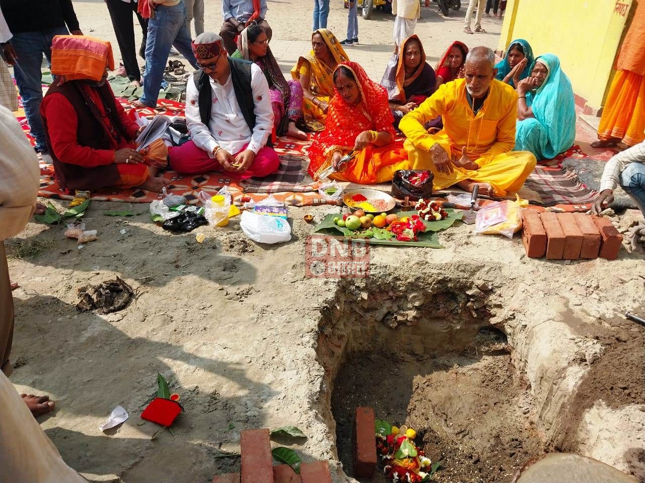 माता जयमंगला के क्षतिग्रस्त मंदिर के जीर्णोद्धार के लिए किया गया भूमि पूजन 2