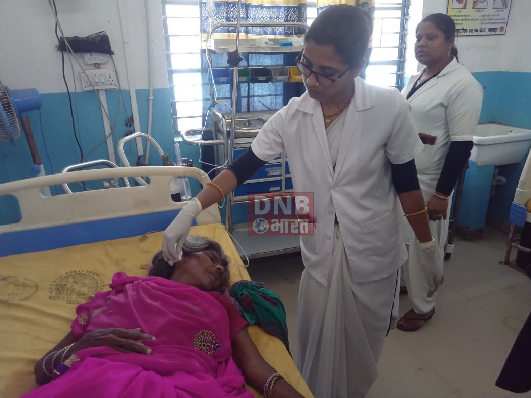 बछवाड़ा के एनएच 28 पर अज्ञात वाहन की ठोकर से वृद्ध महिला घायल, सदर अस्पताल में भर्ती 2