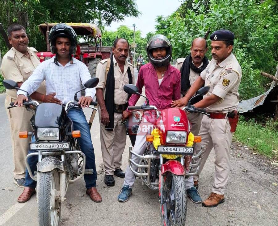 भगवानपुर पुलिस ने चलाया सघन वाहन चेकिंग अभियान 2