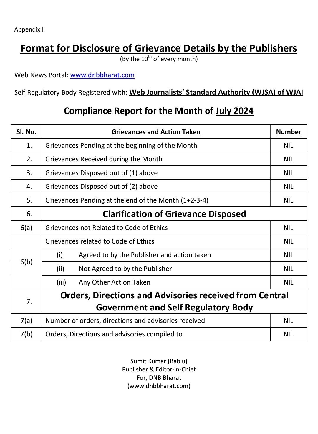 Grievance Report July 2024  1