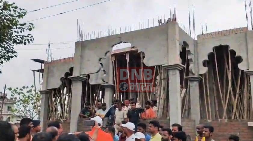 बेगूसराय के सांसद सह केंद्रीय मंत्री गिरिराज सिंह ने खतोपुर में निर्माणाधीन मंदिर का किया निरीक्षण 3