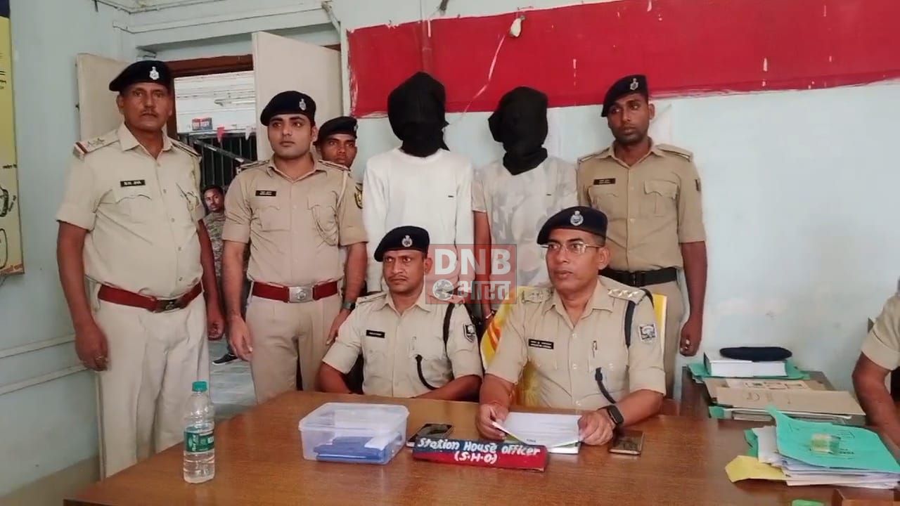 हरनौत थाना की पुलिस ने रात्री गस्ती में आपराधिक घटना को अंजाम देने जा रहे 2 बदमाशों को किया गिरफ्तार 3