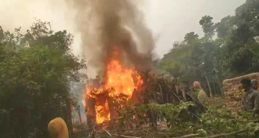 बेगूसराय में अगलगी की एक घटना में तीन मवेशी समेत हजारों की संपत्ति जलकर हुआ राख 2
