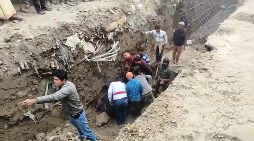 समस्तीपुर: नाला निर्माण के दौरान मिट्टी का धंसना गिरने से एक मजदूर की मौत, दो मजदूर को आयी हल्की चोटें 1