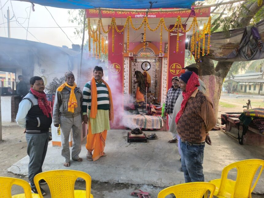 बछवाड़ा के मनोकामना हनुमान मंदिर का पहला स्थापना दिवस अखंड रामायण पाठ के साथ हुआ सम्पन्न 1