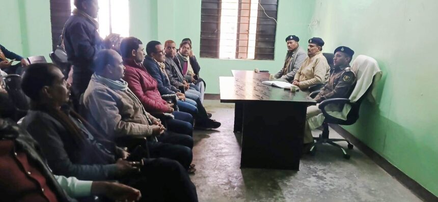 सरस्वती पूजा को लेकर शांति समिति की बैठक आयोजित 1