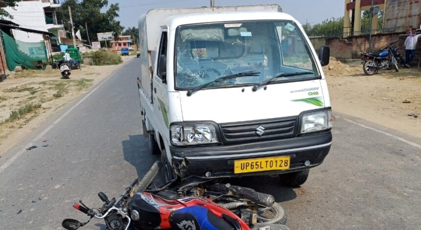 मैजिक की ठोकर से बाइक सवार युवक जख्मी, इलाज़ के लिए भेजा अस्पताल 1