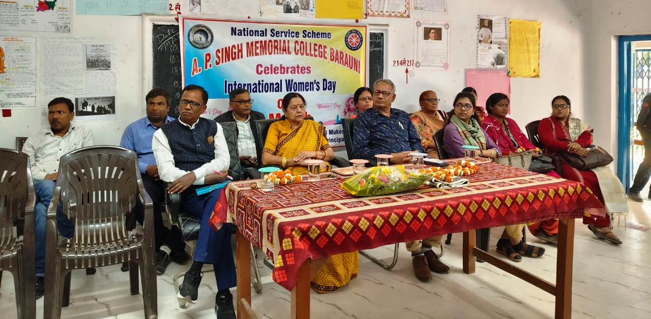 अयोध्या प्रसाद सिंह स्मारक महाविद्यालय, बरौनी में अंतर्राष्ट्रीय महिला दिवस हर्षोल्लास के साथ समारोह पूर्वक मनाया गया 2
