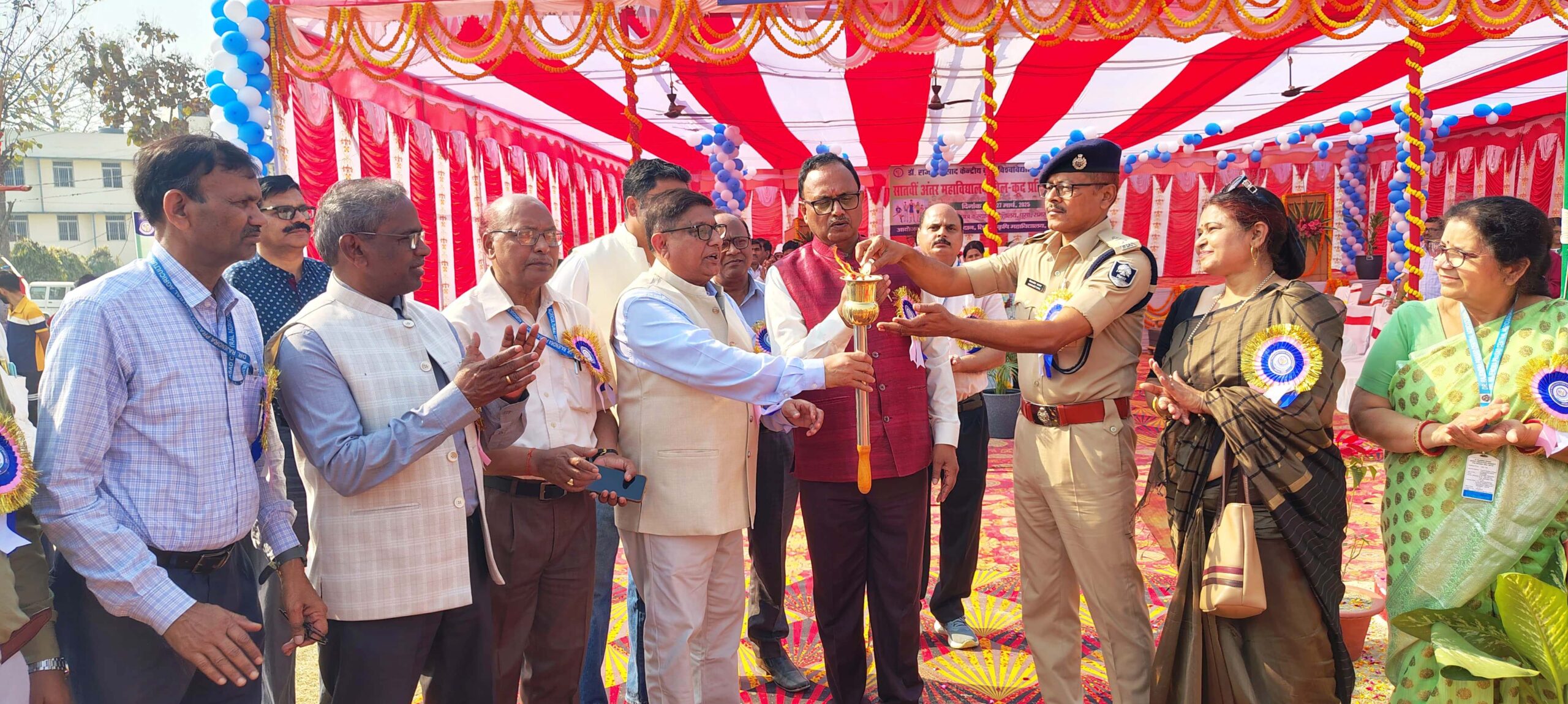 डॉ. राजेंद्र प्रसाद केंद्रीय कृषि विश्वविद्यालय  के सातवें अंतर महाविद्यालय खेल प्रतियोगिता 2025 का उद्घाटन 6