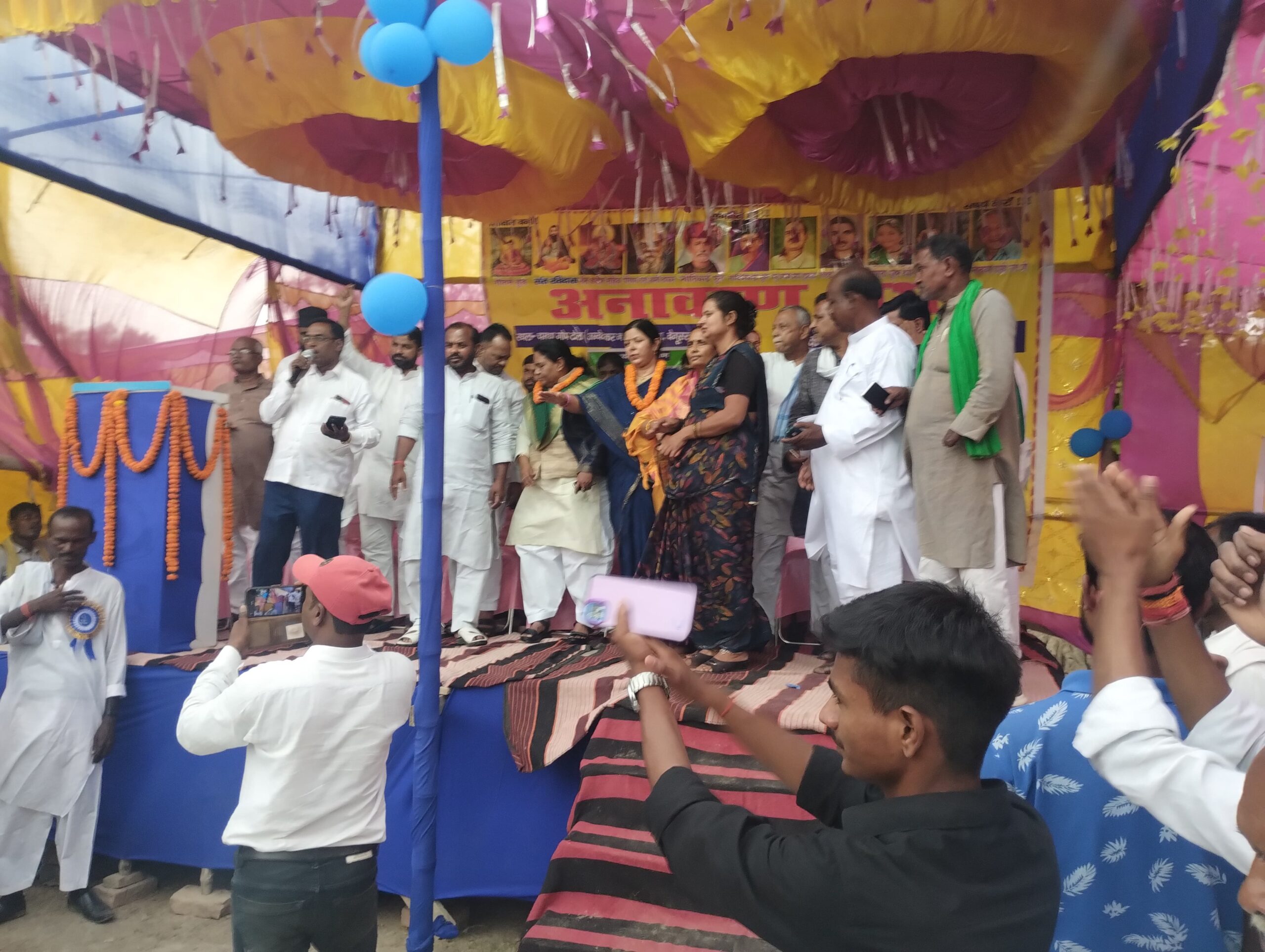 चमथा में बाबा साहब की जयंती समारोह में किया प्रतिमा का अनावरण 2