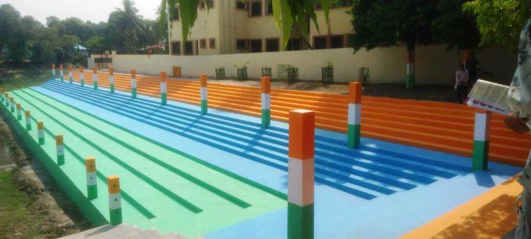 ग्रामीण विकास मंत्री श्रवण कुमार एवं खेल मंत्री सुरेन्द्र मेहता ने खेल मैदान एवं सीढ़ी घाट का किया उद्घाटन 2