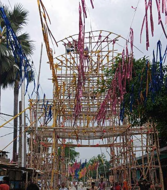 बछवाड़ा के आजाद नगर गांव में वीर शिरोमणी बाबा चौहरमल पूजा की तैयारी अंतिम पायदान पर 5