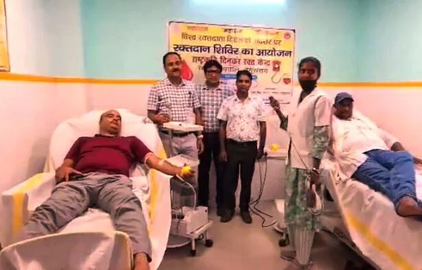 बेगूसराय के सदर अस्पताल में विश्व रक्तदाता दिवस के मौके पर रक्तदान शिविर का आयोजन 7