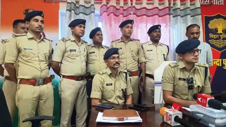 नालंदा: अस्थावाँ, हरनौत और बेन की लूट कांड का पुलिस ने किया खुलासा, गिरोह के 9 अपराधी धोबी बीघा से गिरफ्तार 1