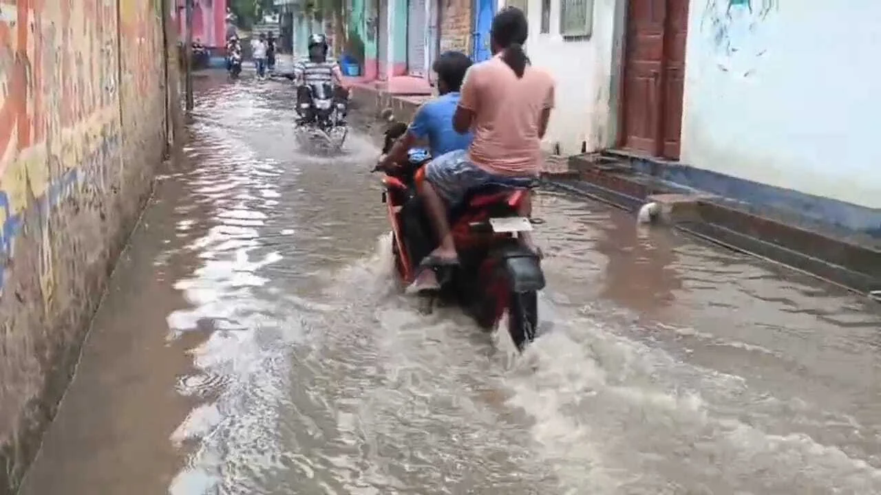 नालंदा में लगातार हो रहे बारिश से बढ़ी मुश्किलें, वीआईपी इलाके में घुसा बारिश का पानी,जगह-जगह जलजमाव से आवागमन बाधित 2