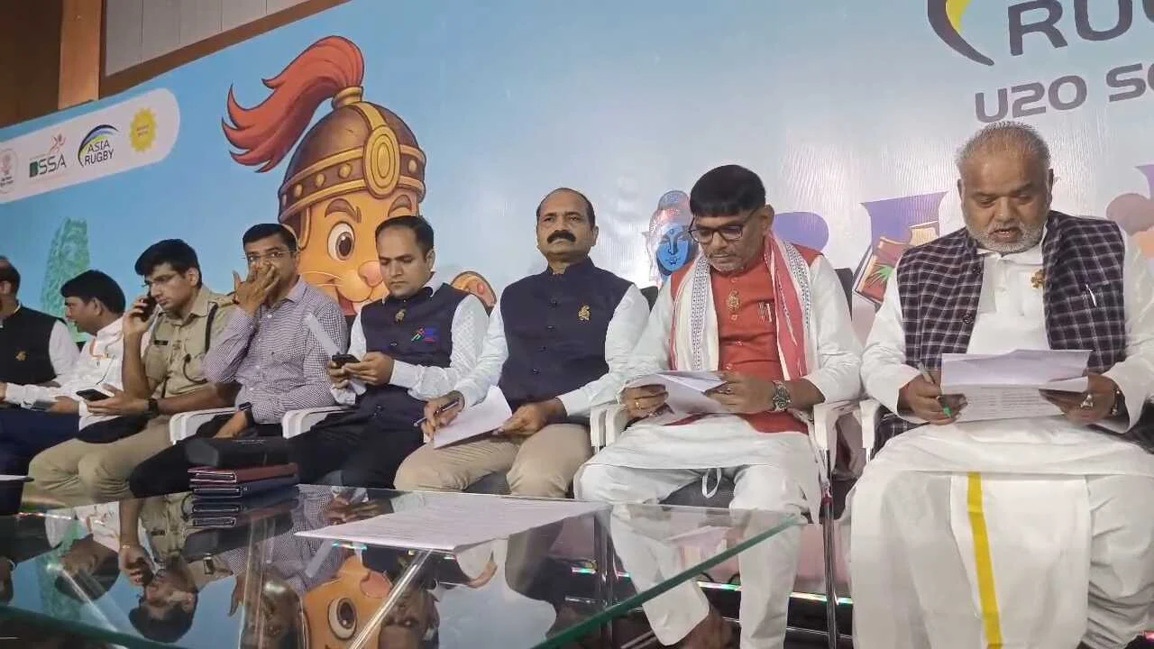 नालंदा: एशिया रग्बी अंडर 20 खेल का उद्घाटन बिहार सरकार के खेल मंत्री सुरेंद्र मेहता व ग्रामीण विकास मंत्री श्रवण कुमार ने किया 2