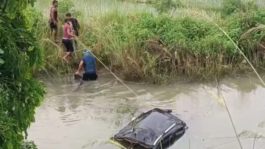 नालंदा: कार अनियंत्रित होकर पानी भरे गड्ढे में पलटी, तीन लोगों की हुई मौके पर ही मौत, एक गंभीर रूप से जख्मी 1