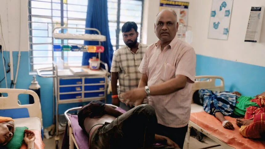 बछवाड़ा एन एच 28 पर मोटरसाइकिल की ठोकर से साईकिल सवार घायल 1