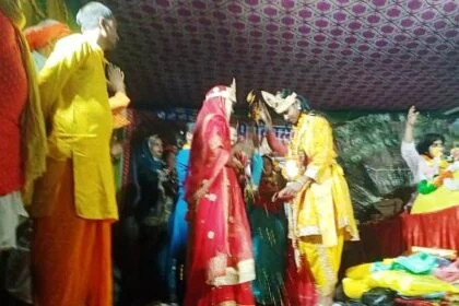 बेगूसराय के वीरपुर में आयोजित श्रीमद्भागवत कथा के आठवें दिन समारोह पूर्वक किया गया रूक्मिणी विवाह, झुमते रहे श्रोता 29