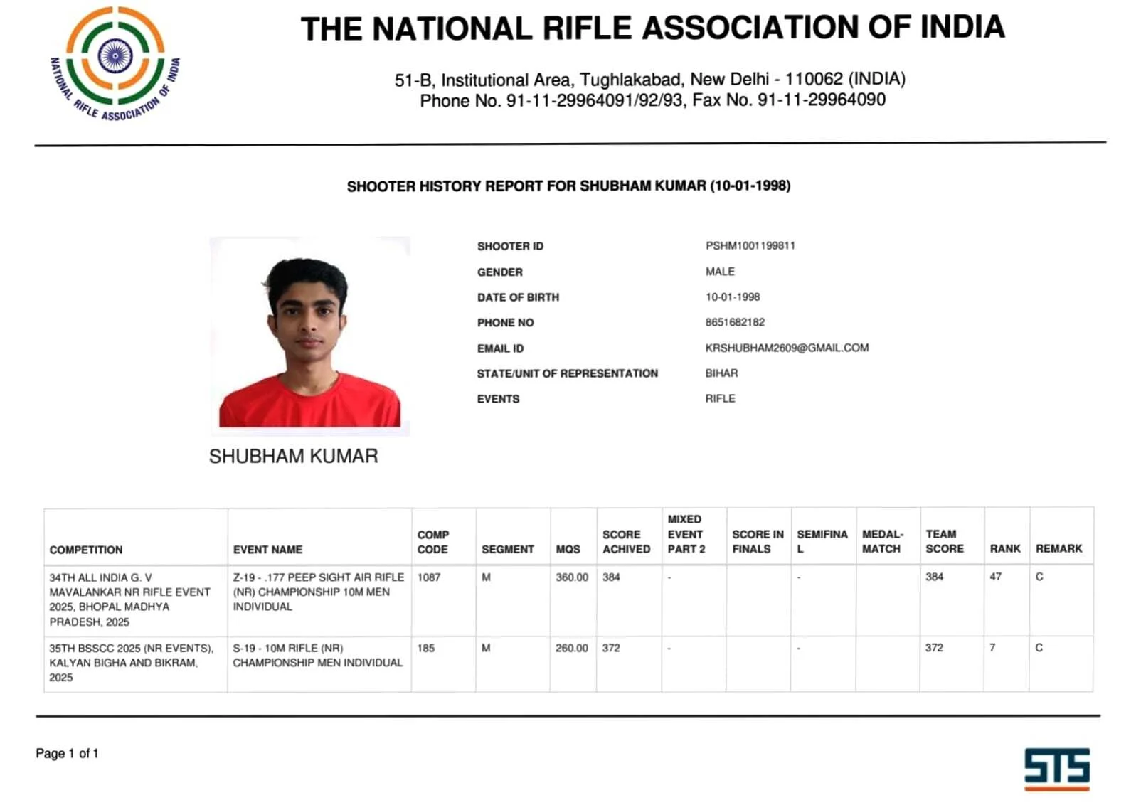 बेगूसराय का लाल ने आल इंडिया शूटिंग में 47 वां स्थान पाप्त कर इलाके का नाम किया रौशन 2