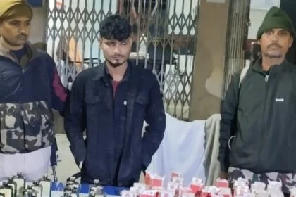 वीरपुर पुलिस ने 17 लीटर विदेशी शराब के साथ एक कारोबारी को किया गिरफ्तार 16