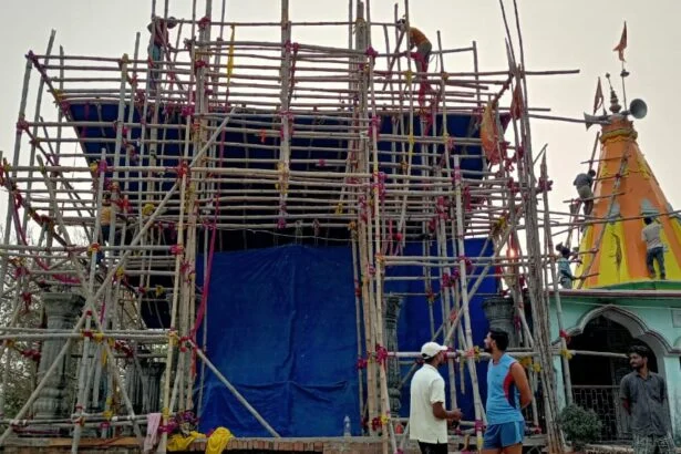 चेरिया में चैती दुर्गा को लेकर तैयारियां जोरों पर, 20 वर्षों बाद चेरिया गांव में होगा चैती दुर्गा पूजा का भव्य आयोजन, ग्रामीणों में भारी उत्साह  1