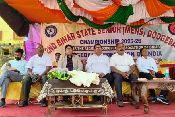 नॉर्थ सेंट विलियम्स एकेडमी तिलरथ के प्रांगण में द्वितीय राज्य स्तरीय सीनियर मेंस डॉजबॉल प्रतियोगिता का शुभारंभ 3