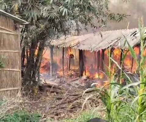 समस्तीपुर:10 घरों में लगी भीषण आग, लाखों की संपत्ति के साथ दर्जनों मवेशी की जलकर गई जान, एक महिला की झुलसने से हुई मौत 11
