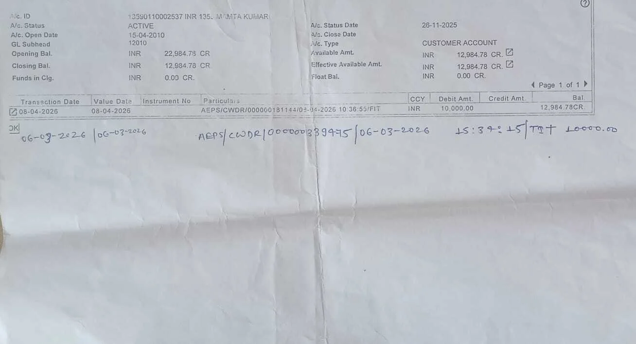 खाता से 10 हजार रुपए हुए गायब,दर दर की ठोकरें खा रही हैं आशा कार्यकर्ता  2