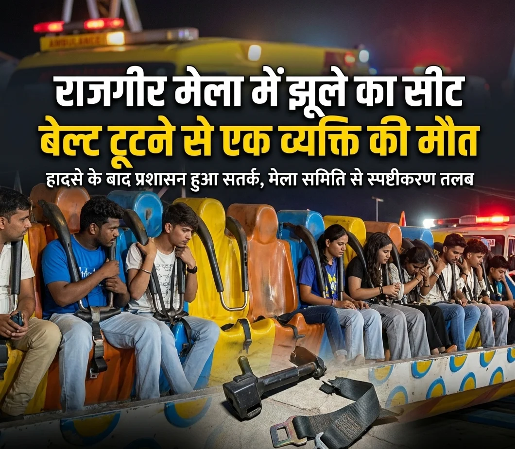नालंदा: राजगीर मलमास मेला में बड़ा हादसा, झूला से गिरकर युवक की मौत, हादसे का लाइव वीडियो आया सामने 5