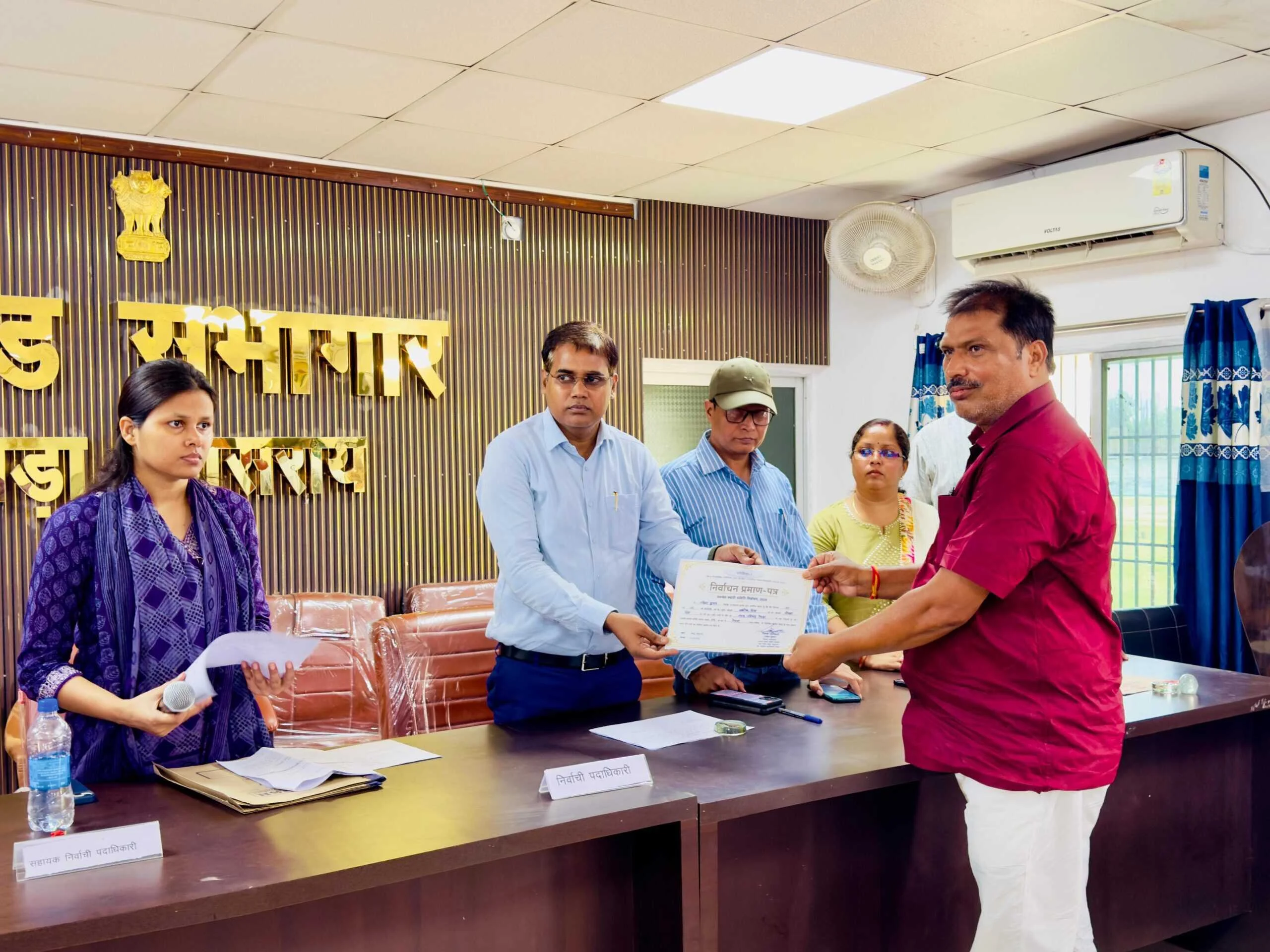 नगर परिषद तेघड़ा में सशक्त स्थायी समिति निर्वाचन शांतिपूर्ण संपन्न, तीन सदस्यों का हुआ निर्वाचन 13