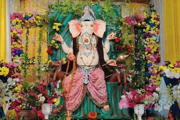नालंदा: 14 दिनों बाद गणपति बप्पा को दी गई विदाई, भव्य झांकियों के साथ हुआ प्रतिमा विसर्जन,गणपति बप्पा मोरया’ के जयकारों से गूंजा बिहारशरीफ 1