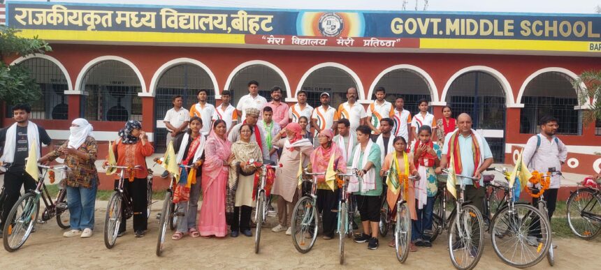 बीहट पहुंचा राष्ट्रीय साइकिल यात्रा दल: पद्मभूषण डॉ. अनिल प्रकाश जोशी बोले- 'प्रभु से कम नहीं प्रकृति, इसकी पूजा और रक्षा करें' 1