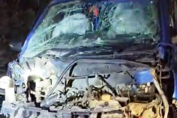 बरौनी: NH-31 पर कार और ट्रक की भीषण टक्कर, चालक समेत दो लोग घायल 1