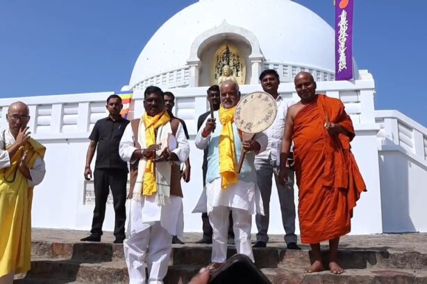 नालंदा: राजगीर पर्वत पर स्थित विश्व शांति स्तूप का मनाया गया 57 वां स्थापना दिवस, शांति का दिया संदेश 3
